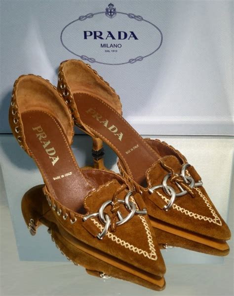 scarpe prada donna a punta con fibbia anni 80|Vintage prada shoes .